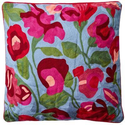 AHD AMAZING HOME DESIGN Cuscino Decorativo Ricamato Fiori Rosa 50x50 Cm Milu AHD AMAZING HOME DESIGN Cuscino Decorativo Ricamato Fiori Rosa 50x50 Cm Milu