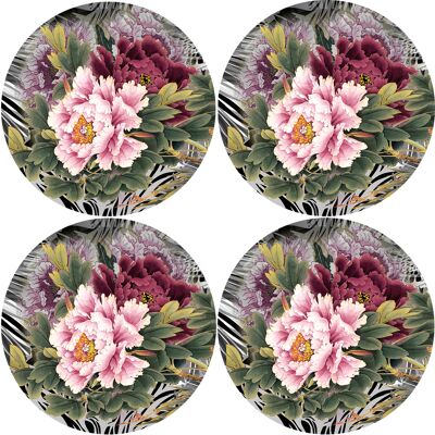 OEM Set Di 4 Tovagliette Rotonde 4d 33 Cm - Ikebana Feltro Ecologico, Stampa Hd, Lavabile A 40 °c, Bertoni OEM Set Di 4 Tovagliette Rotonde 4d 33 Cm - Ikebana Feltro Ecologico, Stampa Hd, Lavabile A 40 °c, Bertoni