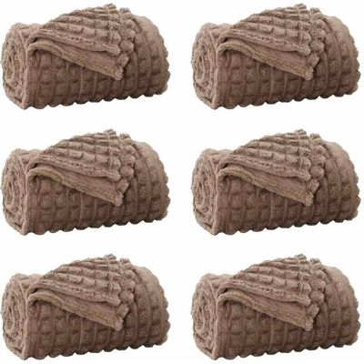 VIDAXL Coperte Da Pile 6 Pcs Cammello 150 X 130 Cm Panno VIDAXL Coperte Da Pile 6 Pcs Cammello 150 X 130 Cm Panno