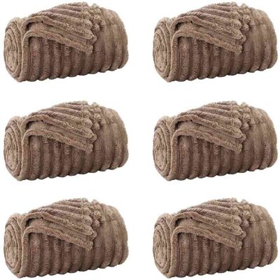 VIDAXL Coperte Da Pile 6 Pcs Cammello 150 X 130 Cm Panno VIDAXL Coperte Da Pile 6 Pcs Cammello 150 X 130 Cm Panno