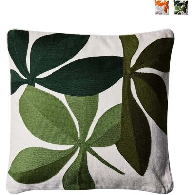 AHD AMAZING HOME DESIGN Cuscino Decorativo Ricamato Foglie Colorate 50x50 Cm Brantu - Verde AHD AMAZING HOME DESIGN Cuscino Decorativo Ricamato Foglie Colorate 50x50 Cm Brantu - Verde