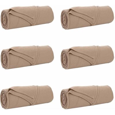 VIDAXL Coperte Da Pile 6 Pcs Cammello 350 X 270 Cm Panno VIDAXL Coperte Da Pile 6 Pcs Cammello 350 X 270 Cm Panno