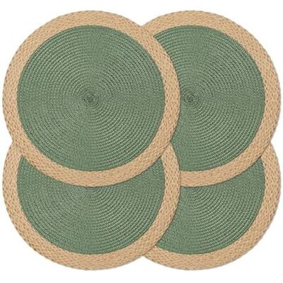 OEM Tovagliette Rotonde Intrecciate, 38 Cm (15 Pollici), Set Da 4 OEM Tovagliette Rotonde Intrecciate, 38 Cm (15 Pollici), Set Da 4