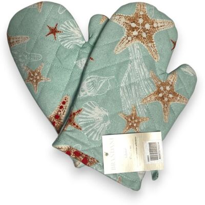 BRANDANI Guanto Forno Cotone Stelle Marine Oceano BRANDANI Guanto Forno Cotone Stelle Marine Oceano