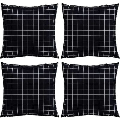 MAISON EXCLUSIVE - Cuscini Scatter A Scacc4 Pcs Quadro Nero 40 X 40 Cm MAISON EXCLUSIVE - Cuscini Scatter A Scacc4 Pcs Quadro Nero 40 X 40 Cm