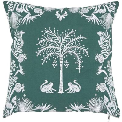 ATMOSPHERA Cuscino Ricamato The Palm Resort 45x45cm Verde - Créateur D'Intérieur ATMOSPHERA Cuscino Ricamato The Palm Resort 45x45cm Verde - Créateur D'Intérieur