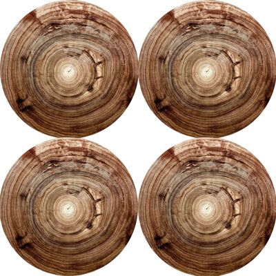 OEM Set Di 4 Tovagliette Rotonde 4d 33 Cm - Kempas Feltro Ecologico, Stampa Hd, Lavabile A 40 °c, Bertoni OEM Set Di 4 Tovagliette Rotonde 4d 33 Cm - Kempas Feltro Ecologico, Stampa Hd, Lavabile A 40 °c, Bertoni
