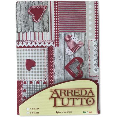 TEX FAMILY - telo arredo aprica - rosso - 2 piazze - Copertura per letto e divano TEX FAMILY - telo arredo aprica - rosso - 2 piazze - Copertura per letto e divano