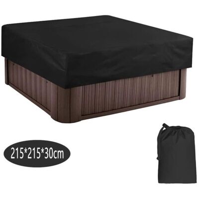 SANS MARQUE Telo Di Copertura Nero, Quadrato, Impermeabile Per Vasca Idromassaggio Da Esterno, In Tessuto Di Poliestere 190t, Nero, 215 X 215 X 30 Cm SANS MARQUE Telo Di Copertura Nero, Quadrato, Impermeabile Per Vasca Idromassaggio Da Esterno, In Tessuto Di Poliestere 190t, Nero, 215 X 215 X 30 Cm