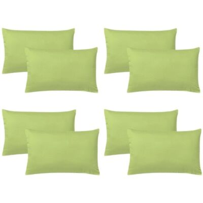 KLULK Set 8 Federe Per Cuscini Per Bambini 40x60 Cm,in Puro Cotone 100% Fibra Naturale In Tinta Unita Mela. Made In Italy KLULK Set 8 Federe Per Cuscini Per Bambini 40x60 Cm,in Puro Cotone 100% Fibra Naturale In Tinta Unita Mela. Made In Italy