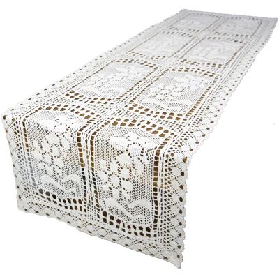 OEM Runner Da Tavolo All'uncinetto Bianco 40/160 Bianco Tovaglia Boho Per Tavolino Da Caffè Cassettiera OEM Runner Da Tavolo All'uncinetto Bianco 40/160 Bianco Tovaglia Boho Per Tavolino Da Caffè Cassettiera