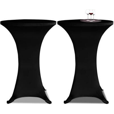 MAISON EXCLUSIVE - Coperture Verticali Per Tavolo 4 Pz Ø60 Cm Nero Elastico MAISON EXCLUSIVE - Coperture Verticali Per Tavolo 4 Pz Ø60 Cm Nero Elastico