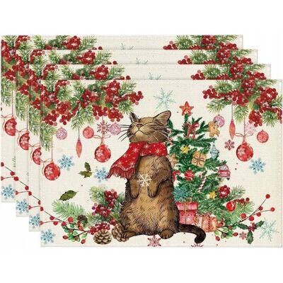 OEM Tovagliette Natalizie Per Piatti Gatto OEM Tovagliette Natalizie Per Piatti Gatto