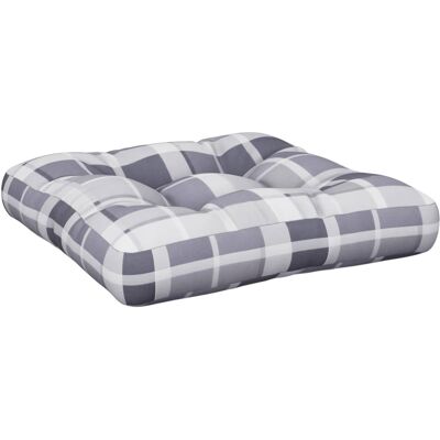 MAISON EXCLUSIVE - Cuscino Per Pallet Motivo A Quadri Grigi 50x50x12 Cm In Tessuto MAISON EXCLUSIVE - Cuscino Per Pallet Motivo A Quadri Grigi 50x50x12 Cm In Tessuto
