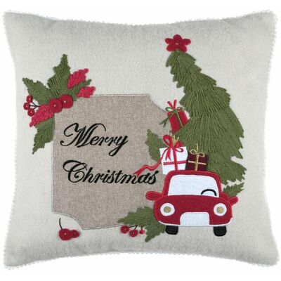 OEM Cuscino Voeux Con Auguri Di Natale 45x45 Cm OEM Cuscino Voeux Con Auguri Di Natale 45x45 Cm