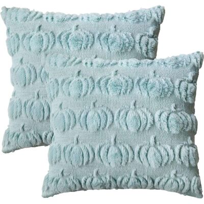 OEM Federe Decorative Autunnali Con Zucche, Blu, 45x45 Cm, 2 Pezzi. OEM Federe Decorative Autunnali Con Zucche, Blu, 45x45 Cm, 2 Pezzi.