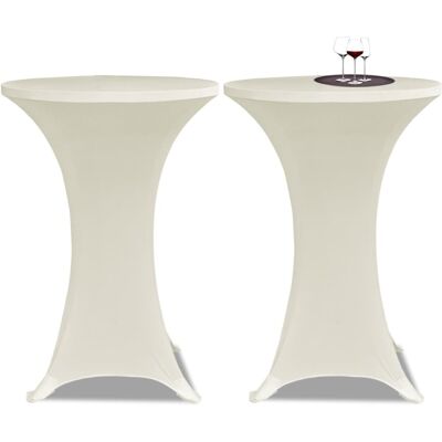 MAISON EXCLUSIVE - Coperture Verticali Per Tavolo 4 Pz Ø70 Cm Crema Elastico MAISON EXCLUSIVE - Coperture Verticali Per Tavolo 4 Pz Ø70 Cm Crema Elastico