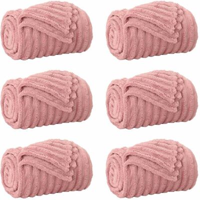 VIDAXL Coperte Da Pile 6 Pcs Rosa 150 X 130 Cm Panno VIDAXL Coperte Da Pile 6 Pcs Rosa 150 X 130 Cm Panno