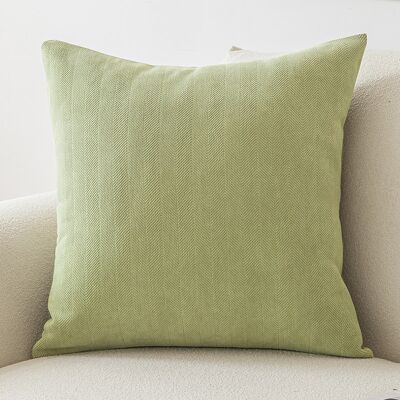 KEEMOTE Fodera Per Cuscino In Chenille, 45 X 45 Cm, Pistacchio Unicolore — Per Sofa, Supporto Lombare E Decorazione Salotto KEEMOTE Fodera Per Cuscino In Chenille, 45 X 45 Cm, Pistacchio Unicolore — Per Sofa, Supporto Lombare E Decorazione Salotto