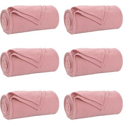 VIDAXL Coperte Da Pile 6 Pcs Rosa 170 X 130 Cm Panno VIDAXL Coperte Da Pile 6 Pcs Rosa 170 X 130 Cm Panno