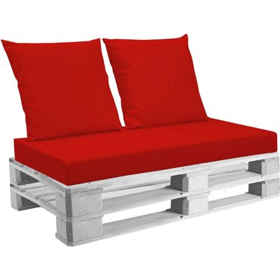GIORDANOSHOP - Cuscini Per Pallet 120x80 Cm Seduta E Schienale In Similpelle Mariotti Belem Rosso GIORDANOSHOP - Cuscini Per Pallet 120x80 Cm Seduta E Schienale In Similpelle Mariotti Belem Rosso