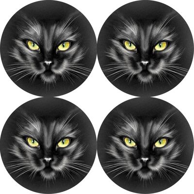 OEM Set Di 4 Tovagliette Rotonde Per Tavoli 4d, 33 Cm - Nero Feltro Ecologico, Stampa Hd, Lavabile A 40 °c, Bertoni OEM Set Di 4 Tovagliette Rotonde Per Tavoli 4d, 33 Cm - Nero Feltro Ecologico, Stampa Hd, Lavabile A 40 °c, Bertoni