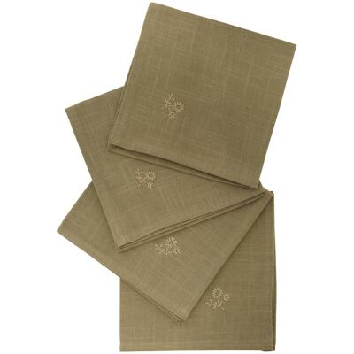 ATMOSPHERA 4 Tovaglioli Joy 40x40cm Verde Cachi - Créateur D'Intérieur ATMOSPHERA 4 Tovaglioli Joy 40x40cm Verde Cachi - Créateur D'Intérieur