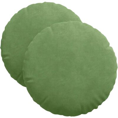 MAISON EXCLUSIVE - Cuscini Per Seduta 2 Pcs Verde Chiaro Ø 40 X 13 Cm Velluto MAISON EXCLUSIVE - Cuscini Per Seduta 2 Pcs Verde Chiaro Ø 40 X 13 Cm Velluto