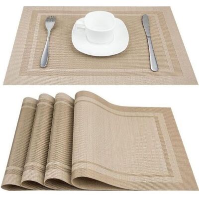 OEM Tovagliette In Pvc Antiscivolo, Lavabili, Resistenti Al Calore, Rettangolari, 45 X 30 Cm, Set Da 6 (beige) OEM Tovagliette In Pvc Antiscivolo, Lavabili, Resistenti Al Calore, Rettangolari, 45 X 30 Cm, Set Da 6 (beige)