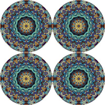OEM Set Di 4 Tovagliette Rotonde Per Tavoli 4d 33 Cm - Barcelona Feltro Ecologico, Stampa Hd, Lavabile A 40 °c, Bertoni OEM Set Di 4 Tovagliette Rotonde Per Tavoli 4d 33 Cm - Barcelona Feltro Ecologico, Stampa Hd, Lavabile A 40 °c, Bertoni
