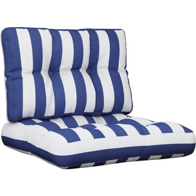 MAISON EXCLUSIVE - Cuscini Per Pallet 2 Pz Strisce Blu E Bianche In Tessuto MAISON EXCLUSIVE - Cuscini Per Pallet 2 Pz Strisce Blu E Bianche In Tessuto