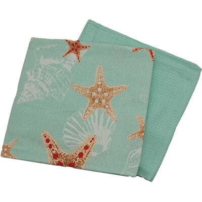 BRANDANI Strofinacci Cotone Stelle Marine Ape Oceano 2 Pz BRANDANI Strofinacci Cotone Stelle Marine Ape Oceano 2 Pz