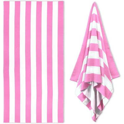 OEM Telo Mare Grande - 90 X 180 Cm, Telo Piscina In Microfibra, Telo Da Bagno A Forma Di Capanna A Righe Rosa Ad Asciugatura Rapida OEM Telo Mare Grande - 90 X 180 Cm, Telo Piscina In Microfibra, Telo Da Bagno A Forma Di Capanna A Righe Rosa Ad Asciugatura Rapida