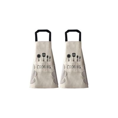 OEM Grembiule Da Cucina (bianco + Bianco), Con Asciugamano Integrato, Ampia Tasca, Impermeabile, Ideale Per Cucinare E Cuocere Al Forno. - Crezuo OEM Grembiule Da Cucina (bianco + Bianco), Con Asciugamano Integrato, Ampia Tasca, Impermeabile, Ideale Per Cucinare E Cuocere Al Forno. - Crezuo