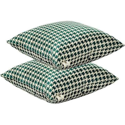 OEM Federe Decorative 40x40 Cm, 2 Pezzi, Fantasia Pied De Poule Verde OEM Federe Decorative 40x40 Cm, 2 Pezzi, Fantasia Pied De Poule Verde