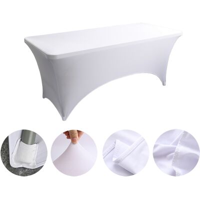 TREETALK Telo Di Copertura Bianco In Due Pezzi Per Tavolo Pieghevole 183 X 75 X 75 Cm. TREETALK Telo Di Copertura Bianco In Due Pezzi Per Tavolo Pieghevole 183 X 75 X 75 Cm.