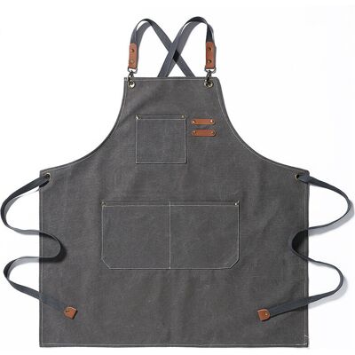 OEM Grembiuli Da Cucina Per Uomo E Donna Con Ampie Tasche, Grembiule Da Lavoro Robusto E Regolabile In Tela Di Cotone Con Schiena Incrociata - Crezuo OEM Grembiuli Da Cucina Per Uomo E Donna Con Ampie Tasche, Grembiule Da Lavoro Robusto E Regolabile In Tela Di Cotone Con Schiena Incrociata - Crezuo