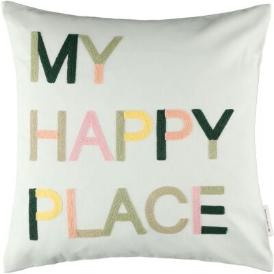 Tom Tailor Federa Happy - 1 Pezzo 45x45 Cm, Bianco Sporco Tom Tailor Federa Happy - 1 Pezzo 45x45 Cm, Bianco Sporco
