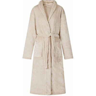 VIDAXL Accappatoio Senza Cappuccio Beige Xxl Flanella VIDAXL Accappatoio Senza Cappuccio Beige Xxl Flanella