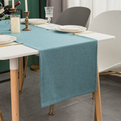 OCEVIA Runner Da Tavola 30x120 Cm Blu – Lino – Lavabile E Stirabile A Bassa Temperatura – Ideale Per Feste E Sala Da Pranzo OCEVIA Runner Da Tavola 30x120 Cm Blu – Lino – Lavabile E Stirabile A Bassa Temperatura – Ideale Per Feste E Sala Da Pranzo