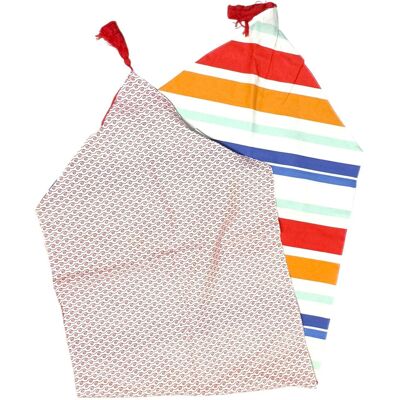 BRANDANI Runner Punta Double Face Righe E Onde Oceano BRANDANI Runner Punta Double Face Righe E Onde Oceano
