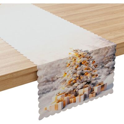OEM Tovaglia Impermeabile Con Albero Di Natale Dorato, 38x160 Cm OEM Tovaglia Impermeabile Con Albero Di Natale Dorato, 38x160 Cm