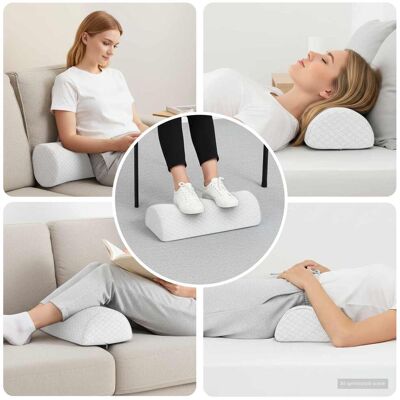 VIDAXL Cuscino Per Gambe Bianco 52 X 20 X 12 Cm Schiuma Memory VIDAXL Cuscino Per Gambe Bianco 52 X 20 X 12 Cm Schiuma Memory