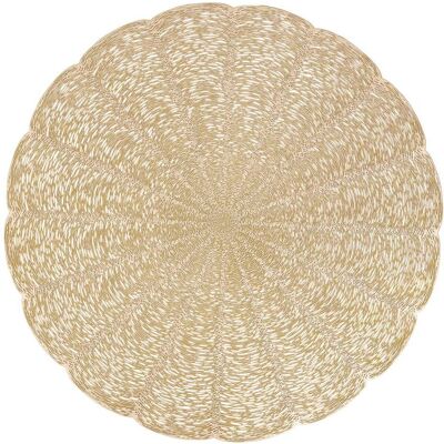 ATMOSPHERA Tovaglietta Rotonda Nest, Diametro 38 Cm, Dorata - Créateur D'Intérieur ATMOSPHERA Tovaglietta Rotonda Nest, Diametro 38 Cm, Dorata - Créateur D'Intérieur