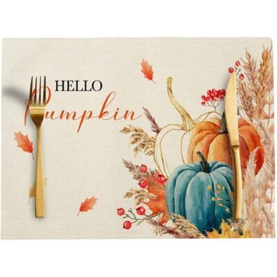 OEM Tovaglietta Rettangolare "hello Pumpkin Autumn Pattern" 30x45 Cm Mp49 OEM Tovaglietta Rettangolare "hello Pumpkin Autumn Pattern" 30x45 Cm Mp49
