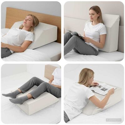 VIDAXL Cuscino Per Gambe Bianco 63 X 52 X 19,5 Cm Schiuma Pu VIDAXL Cuscino Per Gambe Bianco 63 X 52 X 19,5 Cm Schiuma Pu