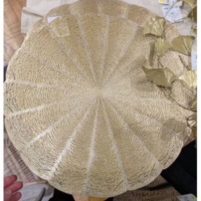 ATMOSPHERA Tovaglietta Rotonda Nest, Diametro 38 Cm, Dorata - Créateur D'Intérieur ATMOSPHERA Tovaglietta Rotonda Nest, Diametro 38 Cm, Dorata - Créateur D'Intérieur