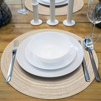 OEM Tovagliette Rotonde Intrecciate Da 38 Cm, Set Da 6, Termoisolanti, Antiscivolo, Realizzate In Cotone Intrecciato, Lavabili E Resistenti, Perfette Per La Casa, Feste, Matrimoni E Ristoranti (beige). OEM Tovagliette Rotonde Intrecciate Da 38 Cm, Set Da 6, Termoisolanti, Antiscivolo, Realizzate In Cotone Intrecciato, Lavabili E Resistenti, Perfette Per La Casa, Feste, Matrimoni E Ristoranti (beige).