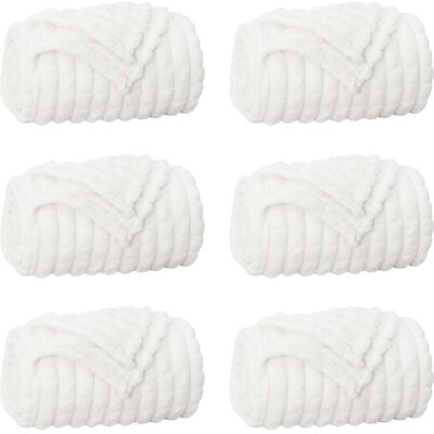 VIDAXL Coperte Da Pile 6 Pcs Bianco 150 X 130 Cm Panno VIDAXL Coperte Da Pile 6 Pcs Bianco 150 X 130 Cm Panno