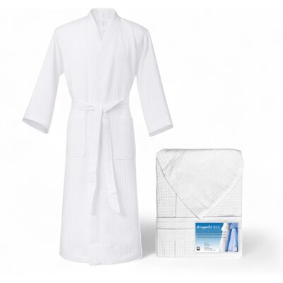 TEX FAMILY - Nido Ape bee - bianco - M - Bathrobe TEX FAMILY - Nido Ape bee - bianco - M - Bathrobe